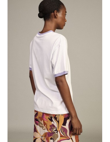 Dixie T-shirt met ronde hals, surfprint en korte mouwen