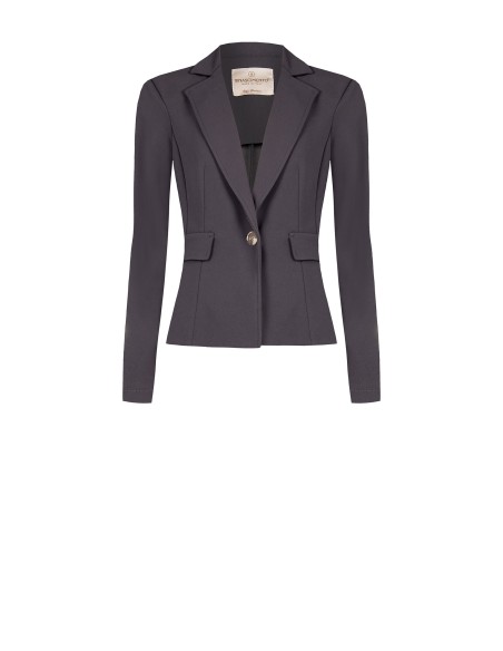 Getailleerde blazer van scuba-crêpe van Rinascimento