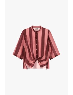Chemise à rayures avec nœud sur le devant et manches larges Dixie 2