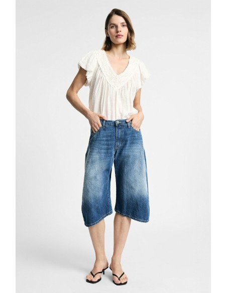Bermuda regular fit en denim avec poches latérales s'il vous plaît