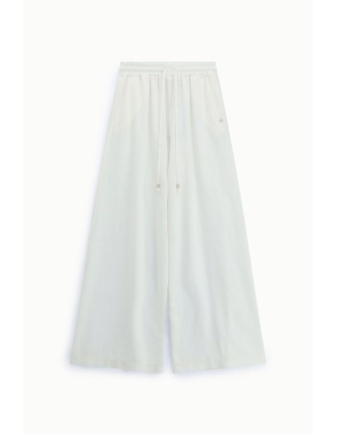 Pantalon palazzo en mélange de lin avec cordon de serrage, s'il vous plaît