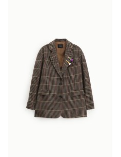 Blazer à carreaux avec poches plaquées et boutons Dixie 2