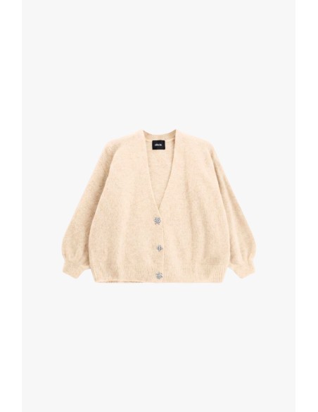 Cardigan Dixie à boutons bijoux et manches amples