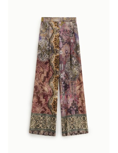 Dixie Palazzo-broek met patchworkprint en wijde pijpen