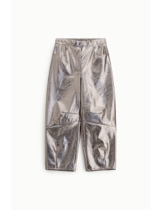 Dixie Palazzo-broek met metallic effect en hoge taille 2