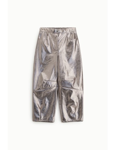Pantalon palazzo métallisé taille haute Dixie
