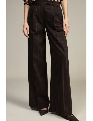 Dixie Palazzo-broek met hoge taille en krijtstreep