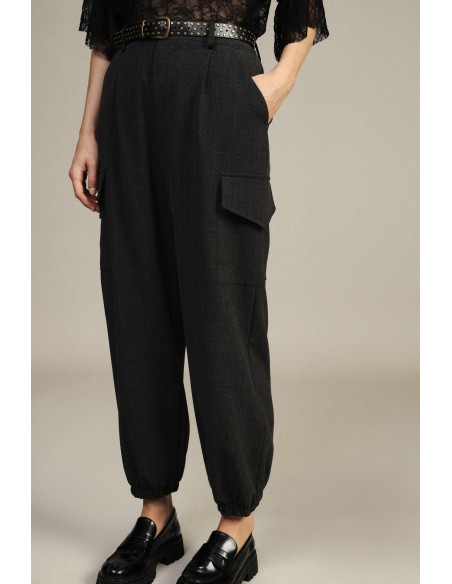 Pantalon de jogging taille haute avec poches cargo Dixie