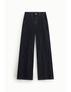 Pantalon palazzo taille haute avec coutures contrastantes Dixie 2