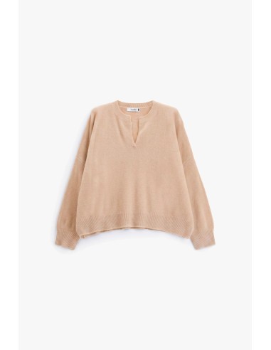 Pull oversize à col V avec fente latérale S'il vous plaît