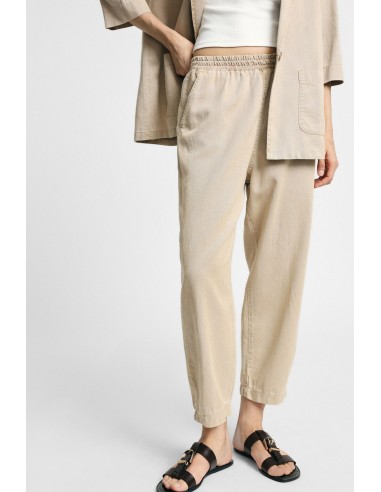 Cropped broek met elastische taille en zakken Please