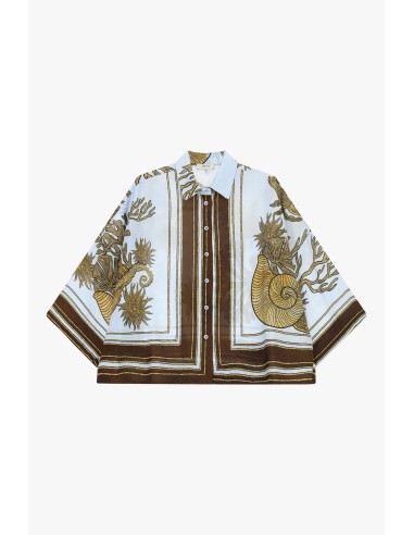 Blouse oversize à imprimé marin et manches amples Dixie