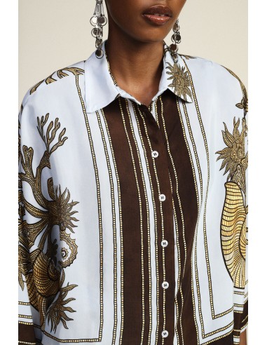 Blouse oversize à imprimé marin et manches amples Dixie