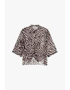Blouse à imprimé zèbre avec nœud frontal Dixie 2