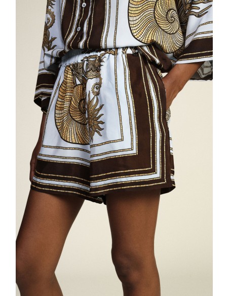 Shorts hot pants fantaisie avec élastique à la taille Dixie