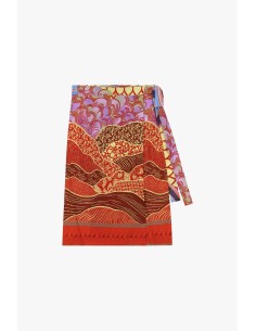Midi-rok met grafische print en ceintuur van Dixie 2
