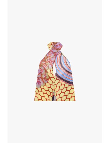 Top à col montant noué avec motif géométrique Dixie