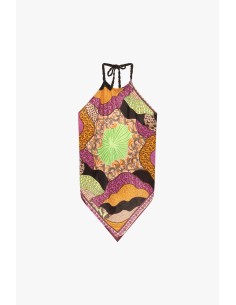 Top bandeau à imprimé géométrique avec lien Dixie 2