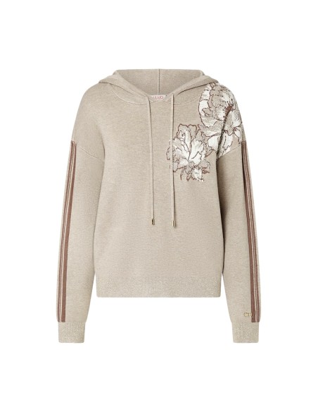 Pull jacquard à capuche Liu Jo