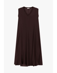 Robe midi évasée sans manches avec décolleté en V Dixie