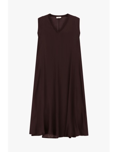Robe midi évasée sans manches avec décolleté en V Dixie