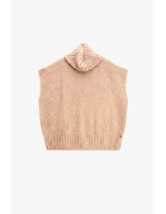 Pull sans manches à col roulé, coupe ample, Dixie