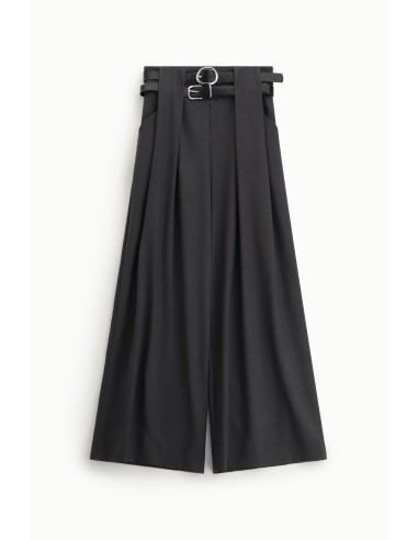 Palazzo-broek met tailleband en dubbele gesp Dixie