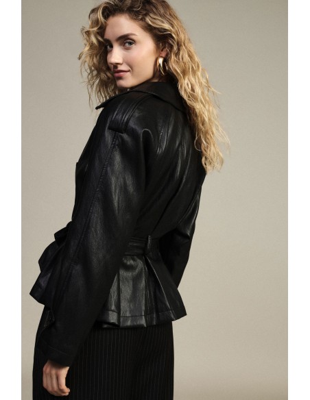 Trench court avec ceinture et revers Dixie