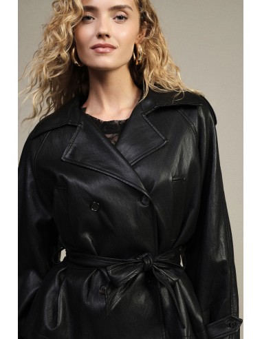 Trench court avec ceinture et revers Dixie
