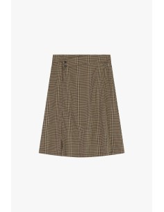 Jupe courte à carreaux avec fermeture latérale