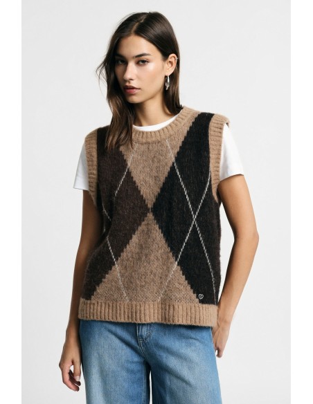 Trui met argylemotief en ronde hals Please