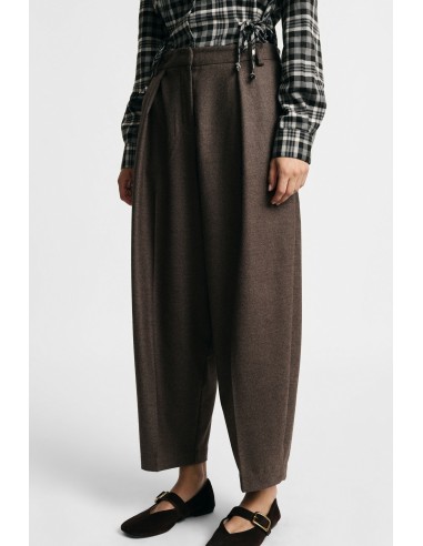 High-waisted palazzo broek met plooien aub