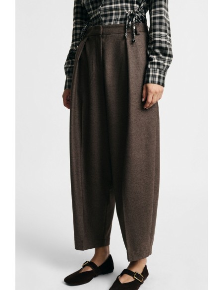 Pantalon palazzo taille haute à pinces Please