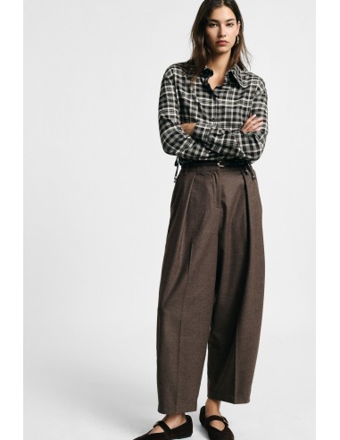 Pantalon palazzo taille haute à pinces Please