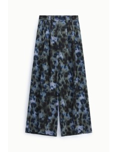 Pantalon palazzo fantaisie à imprimé léopard taille haute s’il vous plaît