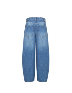 Ballonjeans met een versleten effect en omgeslagen tailleband 2