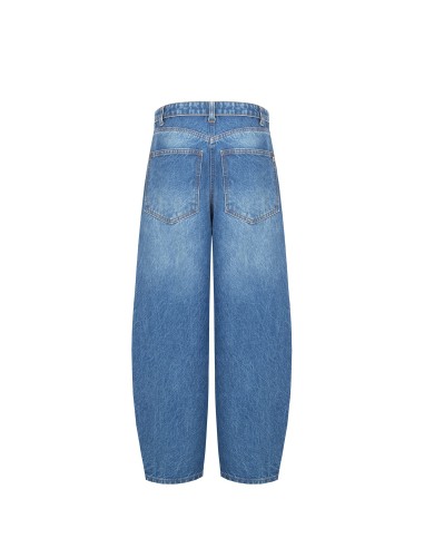Jean balloon effet usé avec revers à la taille Rinascimento