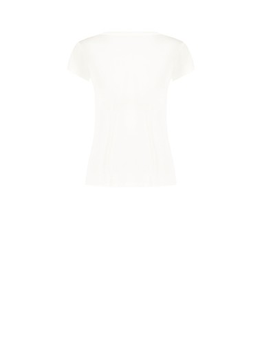 Regular T-shirt van viscosemix met teckelprint en strass-steentjes van Rinascimento