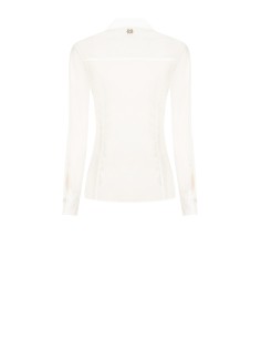 Getailleerde katoenen blouse met verborgen knoopsluiting Rinascimento 2