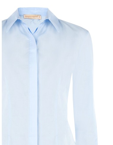Getailleerde katoenen blouse met verborgen knoopsluiting Rinascimento