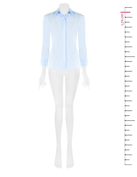 Getailleerde katoenen blouse met verborgen knoopsluiting Rinascimento