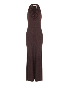 Robe longue évasée en lurex effet pailleté Rinascimento
