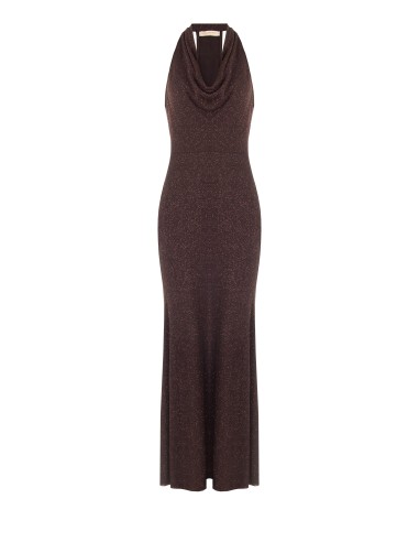 Robe longue évasée en lurex effet pailleté Rinascimento