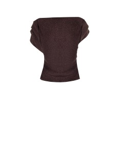 Top en lurex à effet pailleté, froncé sur les côtés, Rinascimento 2