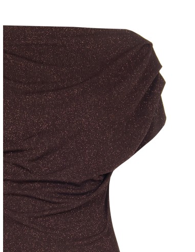 Lurex top met glittereffect en rimpeldetails aan de zijkanten Rinascimento