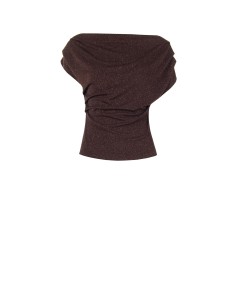 Top en lurex à effet pailleté, froncé sur les côtés, Rinascimento