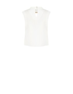 Blouse sans manches à col montant et détail bijou Rinascimento 2