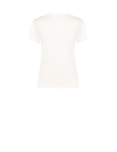T-shirt regular en coton mélangé à imprimé léopard avec strass Rinascimento 2