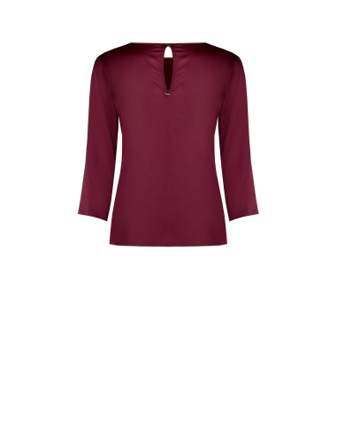 Vloeiende blouse met 3/4-mouwen van satijn Rinascimento