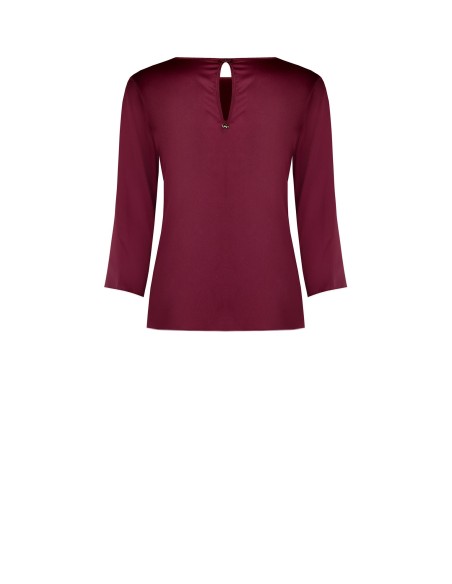 Blouse fluide à manches 3/4 en satin Rinascimento
